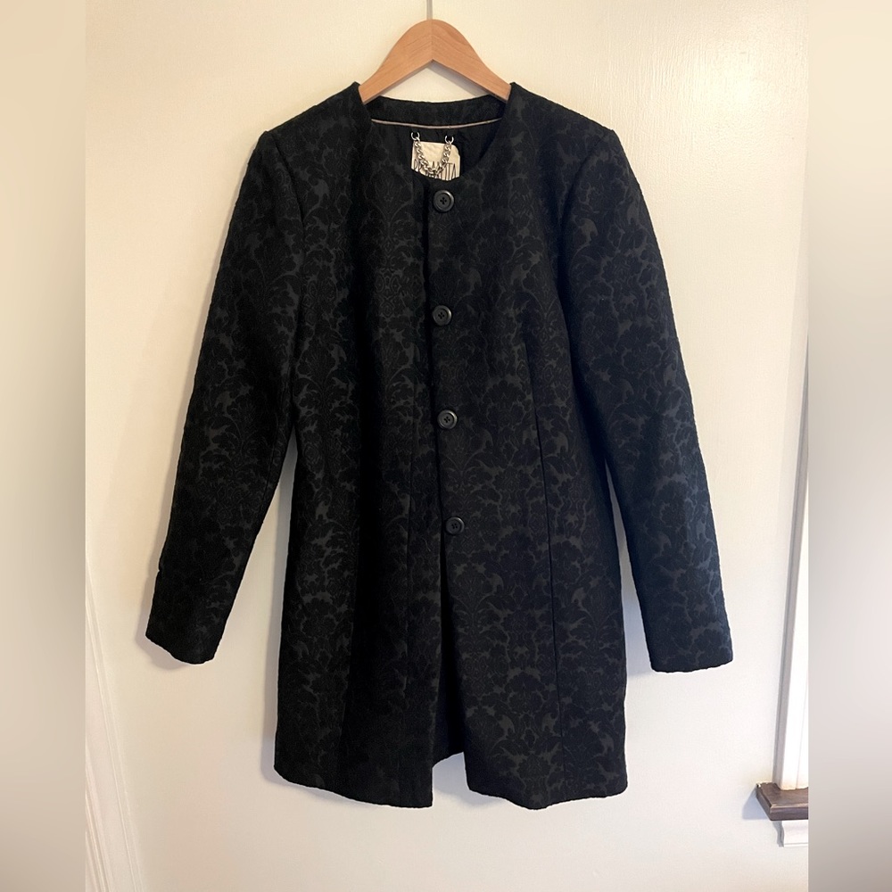 BB Dakota Black Pattern Coat